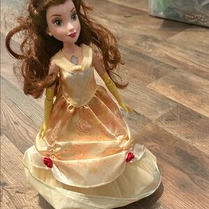 Princess bell talking moving Doll with Golden Dress